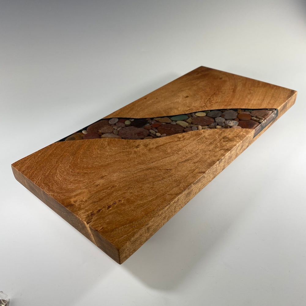 Sushi Board with River Rock Inlay - Heart of the Home PA