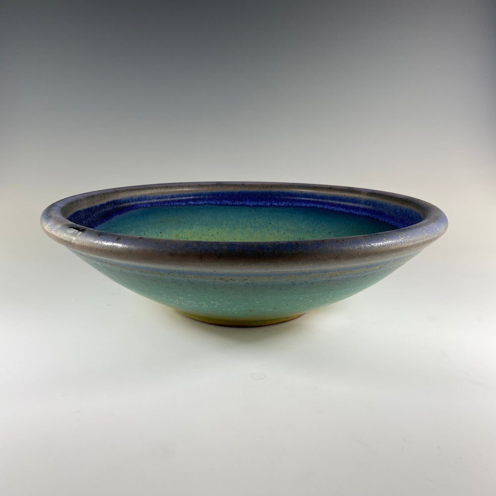 Large Serving Bowl in Turquoise & Lavender - Heart of the Home PA