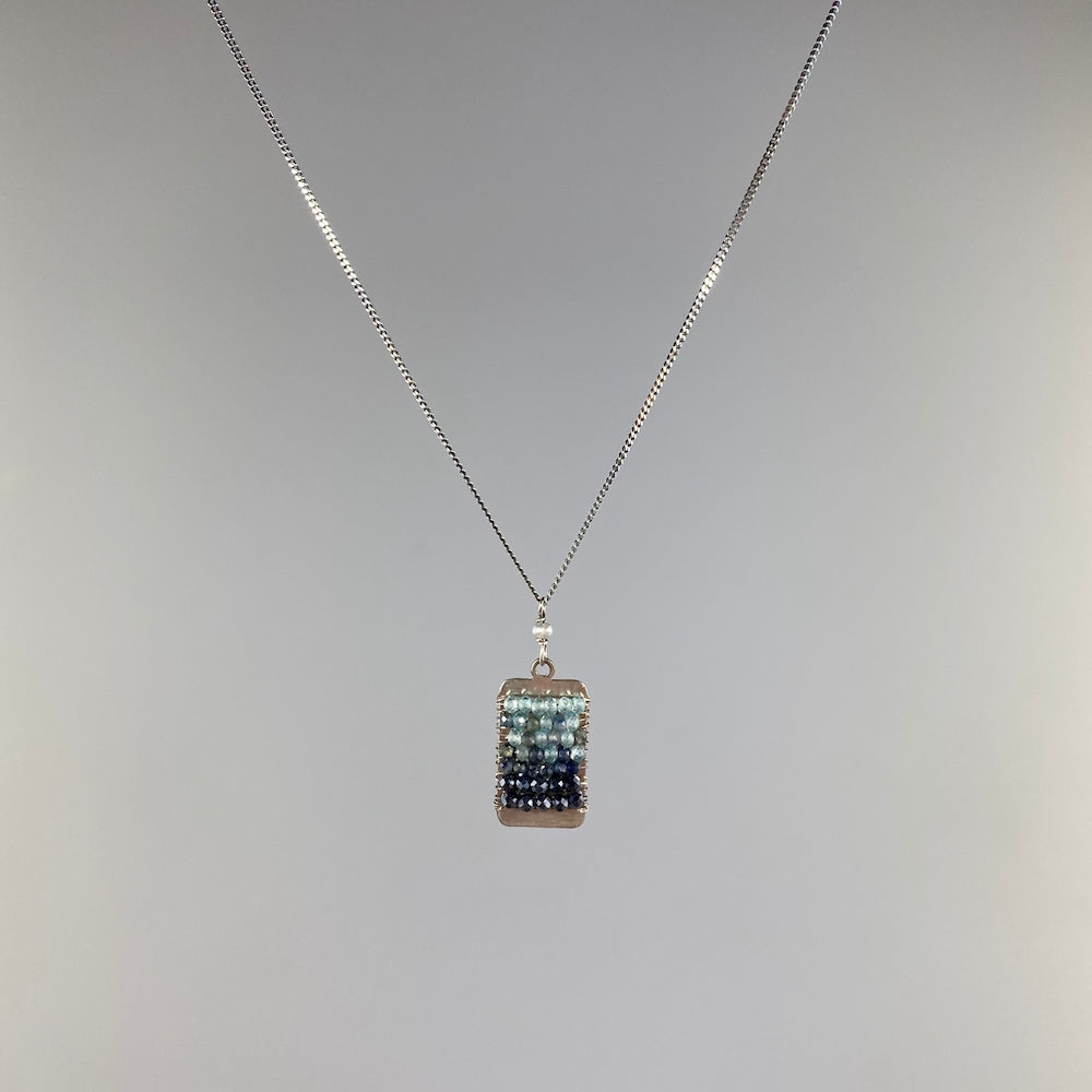 Blue Gemstone Tab Pendant - Heart of the Home PA