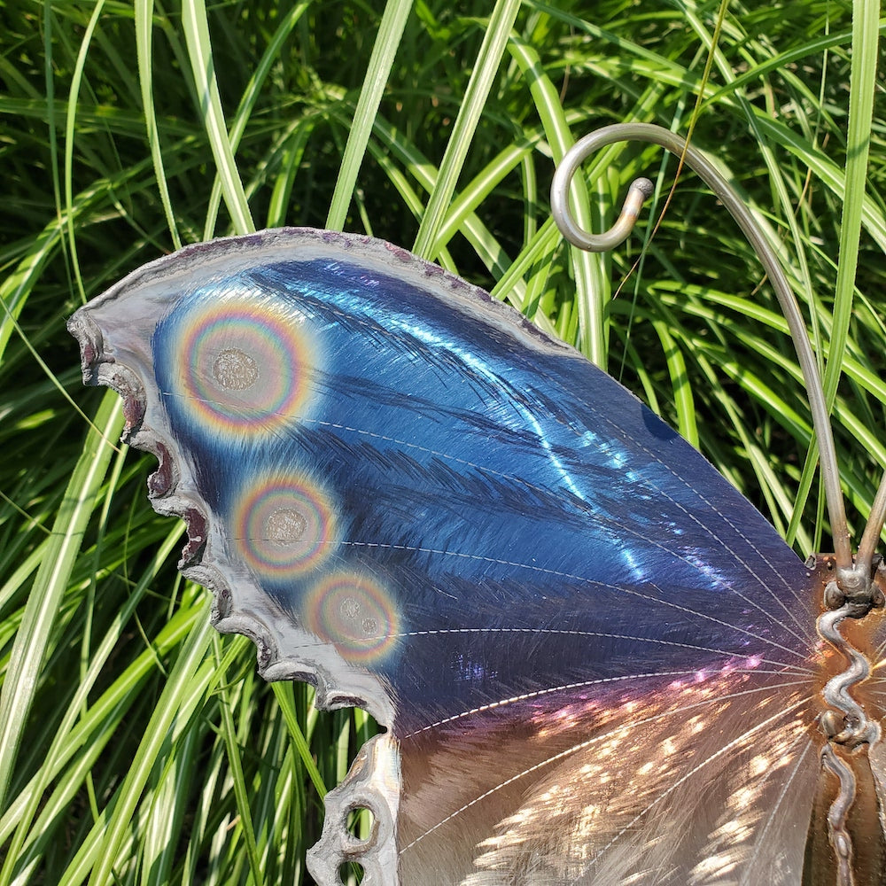 Small Luna Moth Garden Stake - Half & Half - Heart of the Home PA