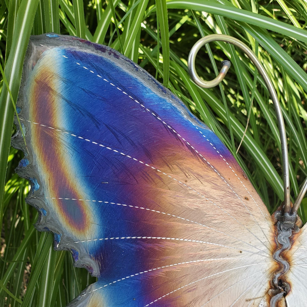 Small Lace Edge Butterfly Garden Stake - Light Edges - Heart of the Home PA