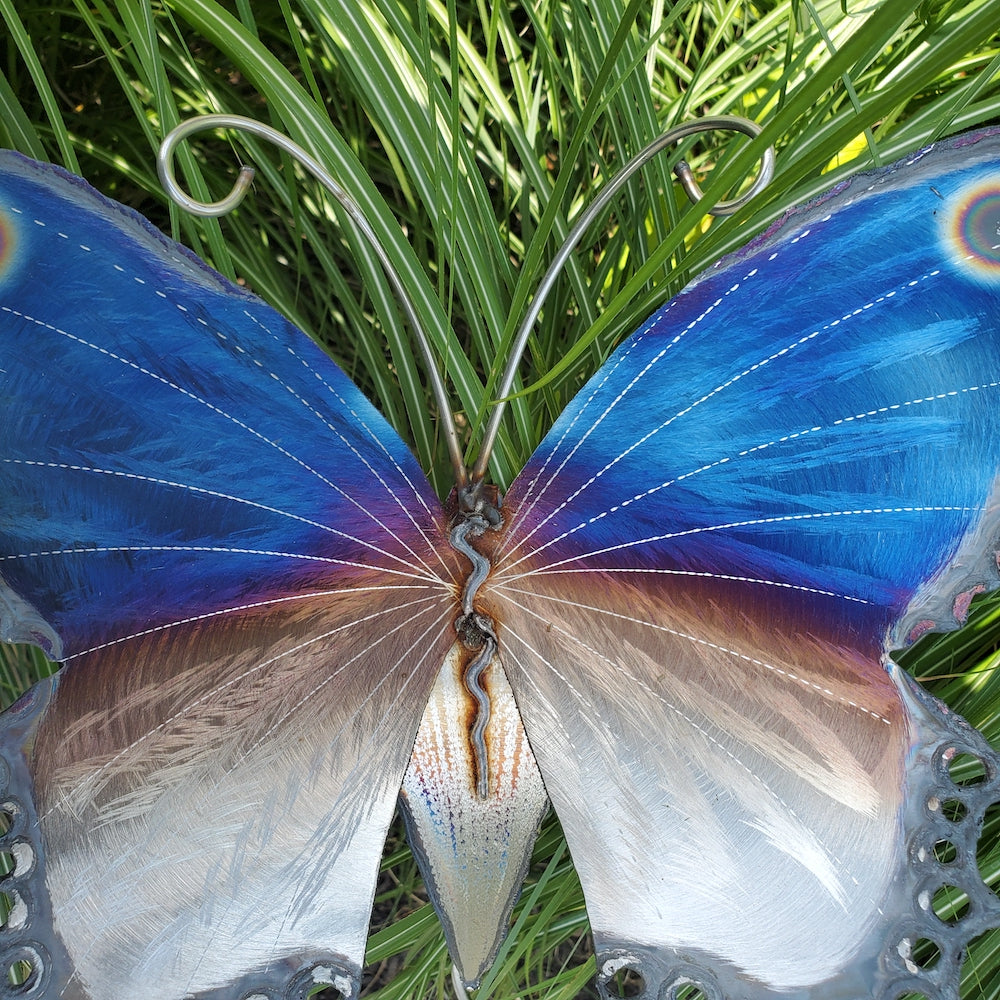 Small Lace Edge Butterfly Garden Stake - Upper Eye Spot - Heart of the Home PA