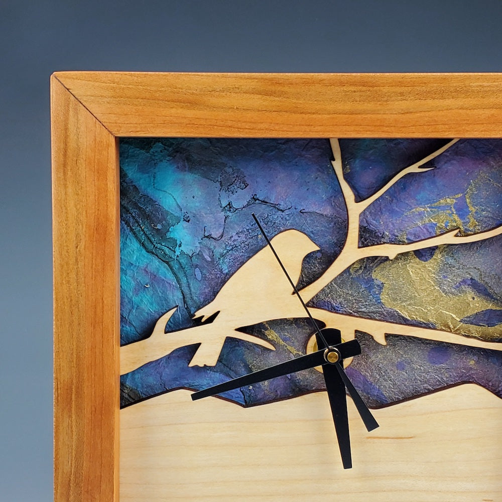 Box Clock - Bird on a Branch - Heart of the Home PA