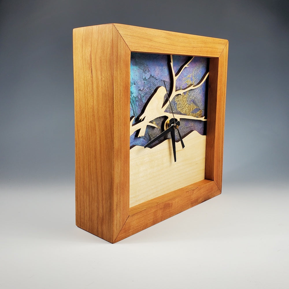 Box Clock - Bird on a Branch - Heart of the Home PA