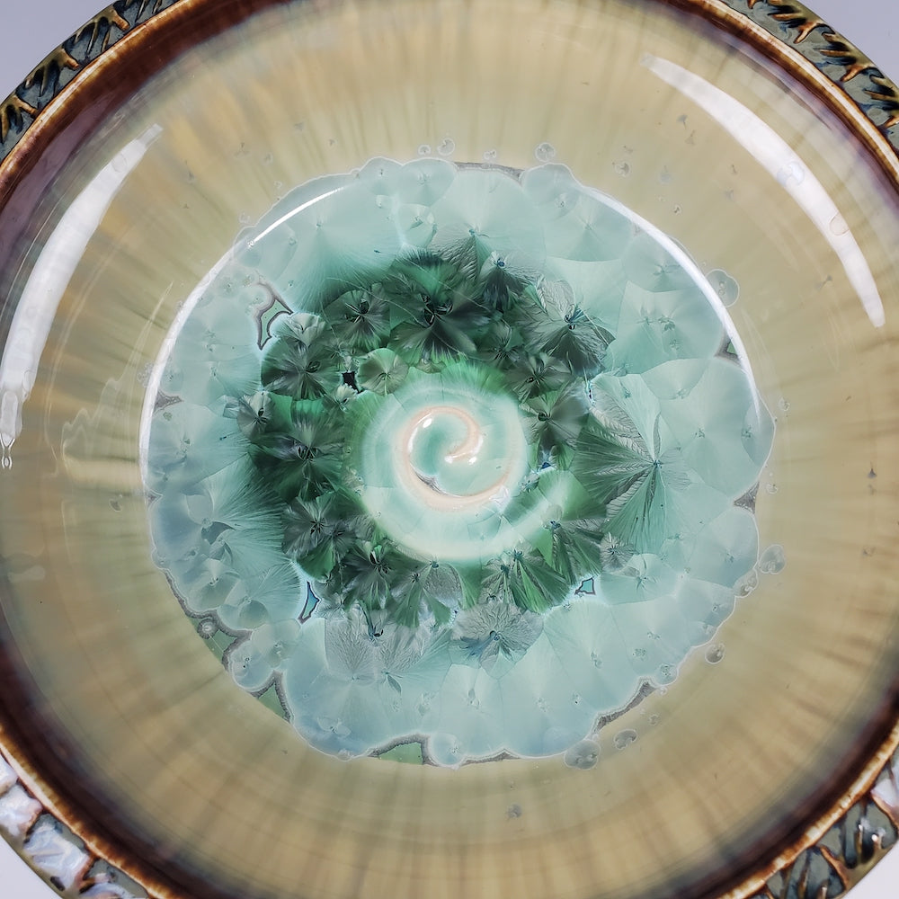 Small Textured-Rim Bowl in Patina Dark Olive - Heart of the Home PA