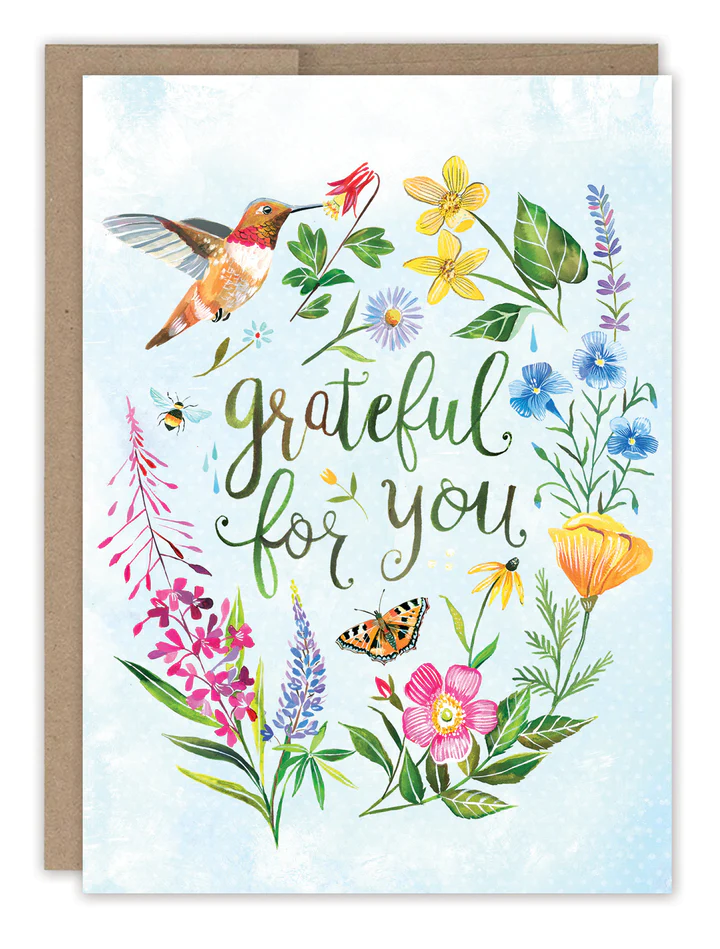 Grateful Hummingbird Mother's Day Card - Heart of the Home PA