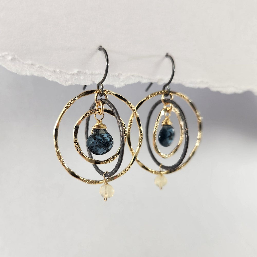 Kyanite & Opal Mobile Earrings - Heart of the Home PA