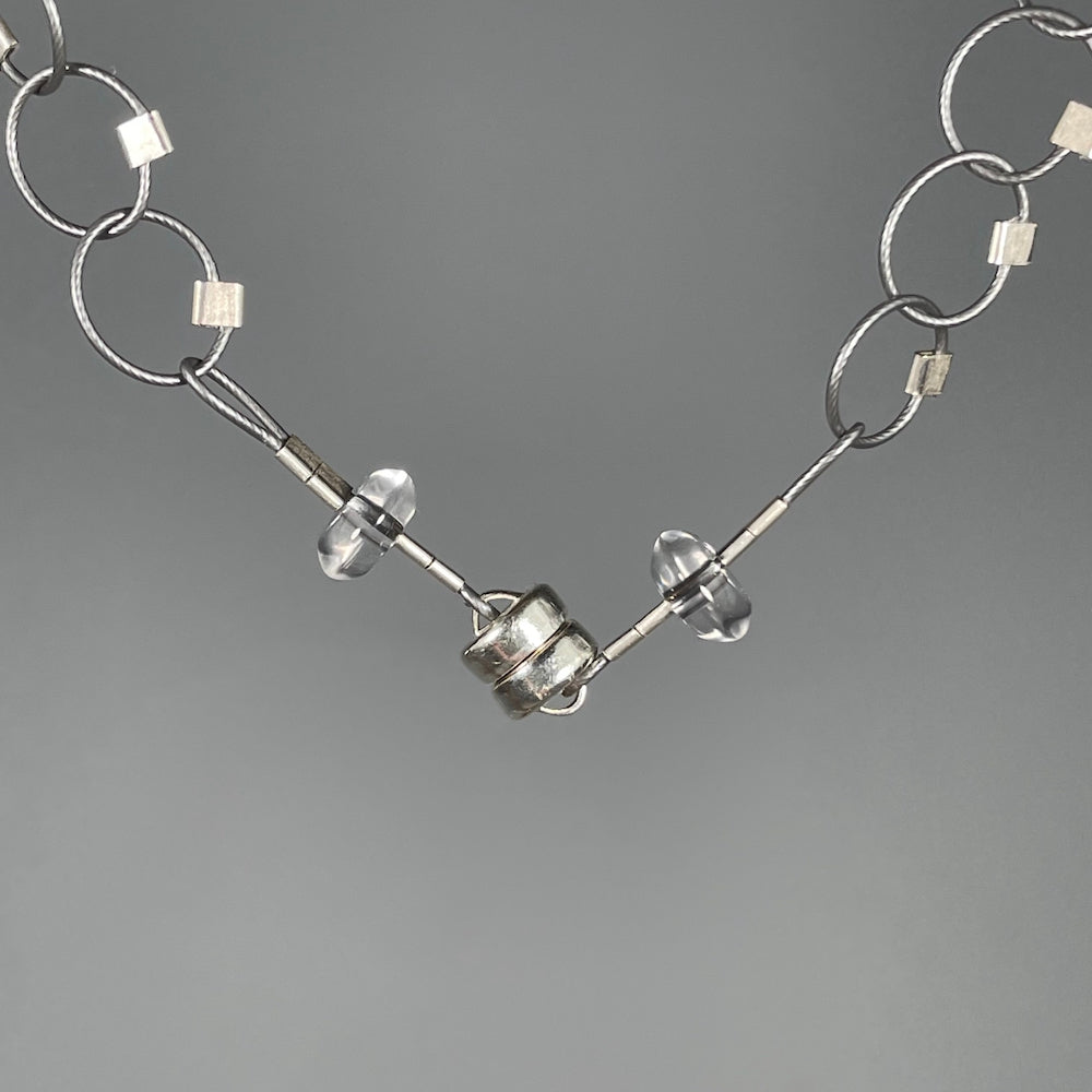 Mini Interlock Necklace in Gunmetal & Iolite - Heart of the Home PA