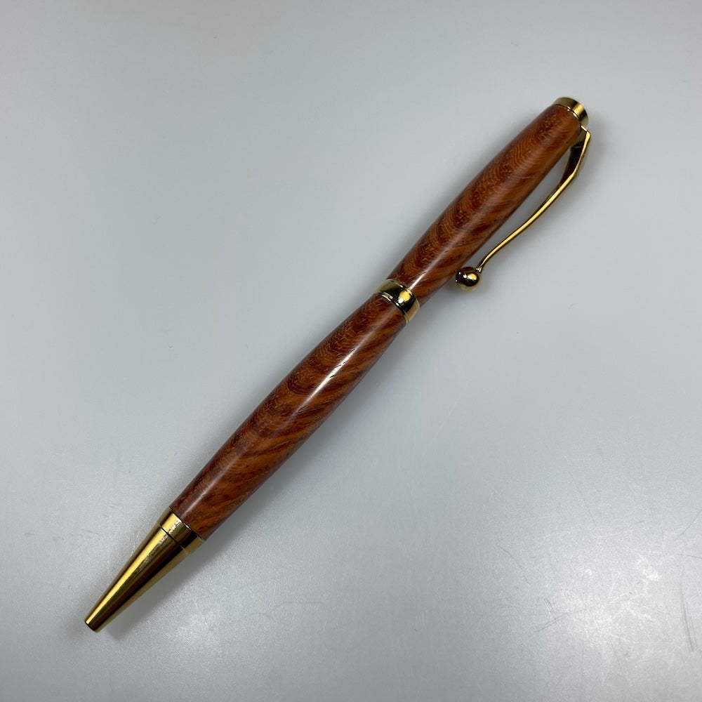 Slimline Kingwood Rollerball Pen - Heart of the Home PA