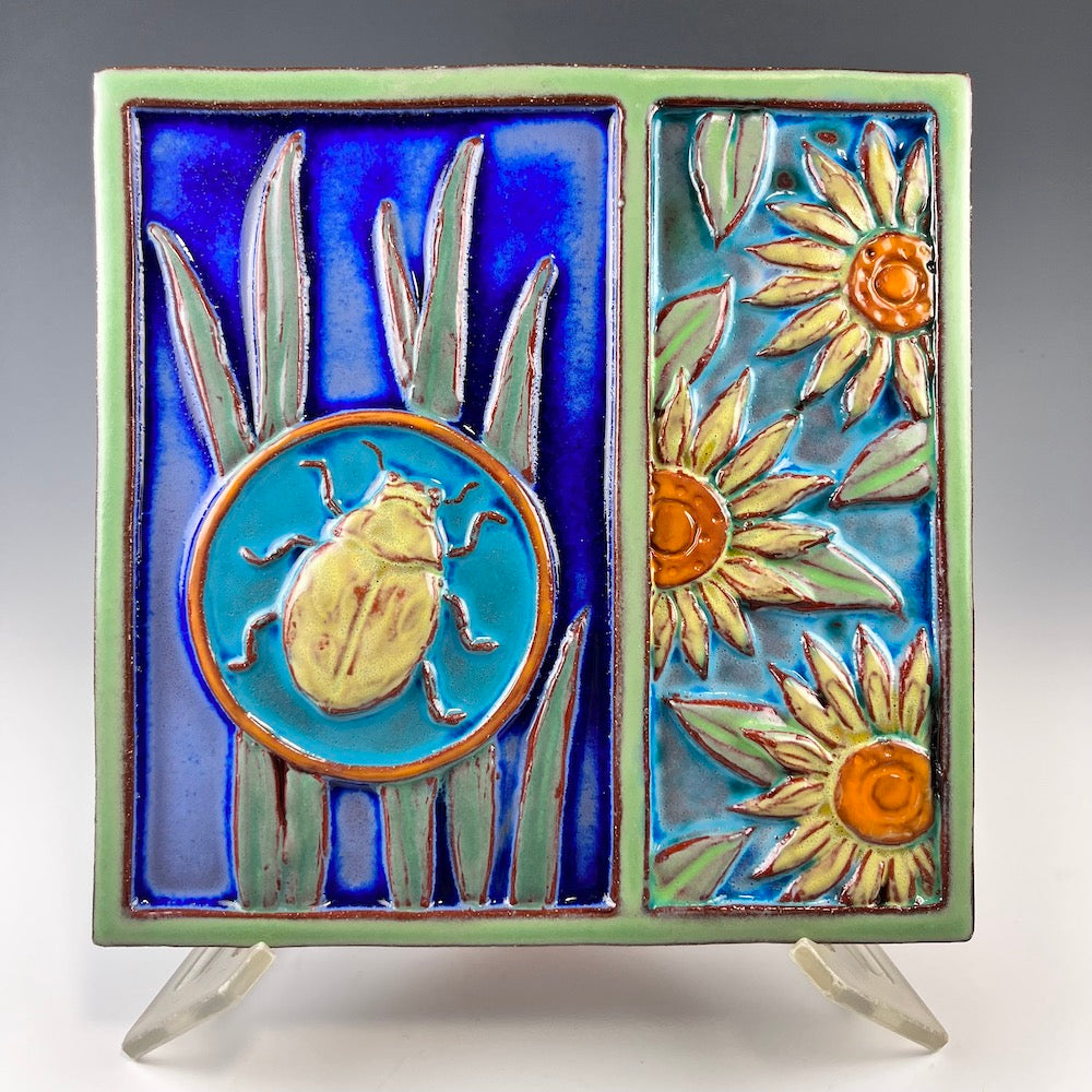 Backyard Wanderling Beetle Wall Tile - Heart of the Home PA