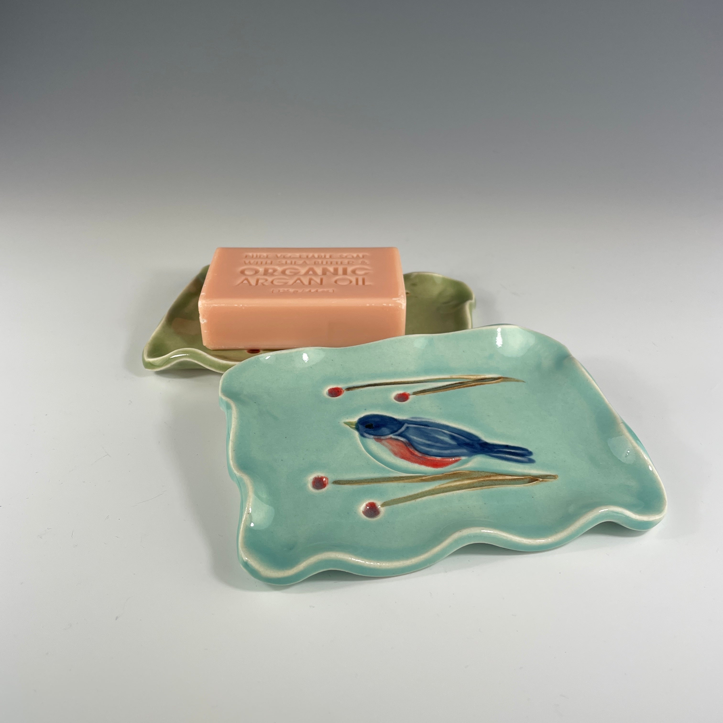 Wavy Bluebird Soap Dish - Heart of the Home PA
