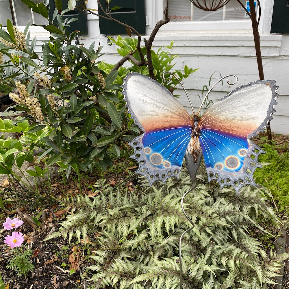 Small Lace Butterfly Garden Stake - Dotted Tails - Heart of the Home PA