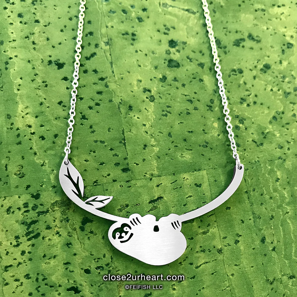 Sloth Necklace - Heart of the Home PA