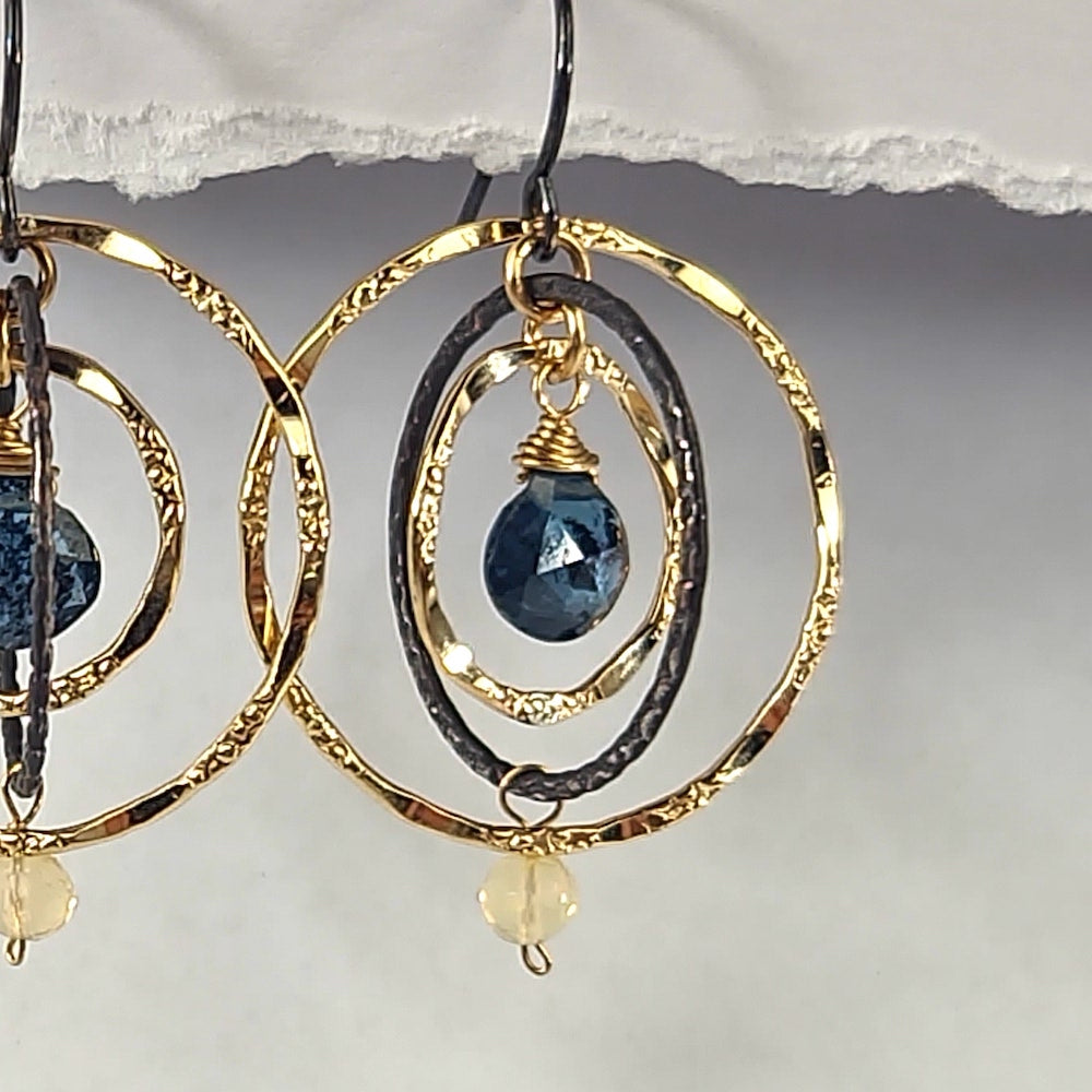 Kyanite & Opal Mobile Earrings - Heart of the Home PA