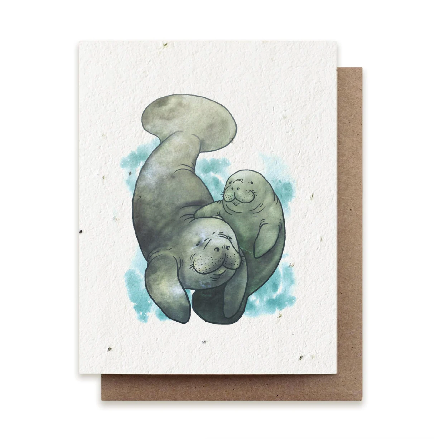Manatees Plantable Herb Seed Card - Heart of the Home PA