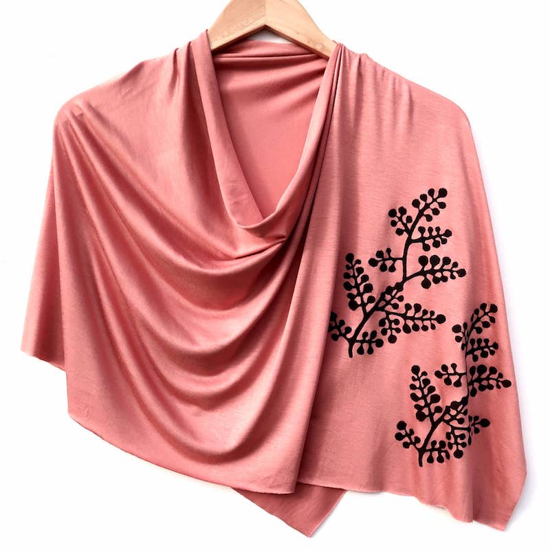 Berry Poncho in Peach - Heart of the Home PA