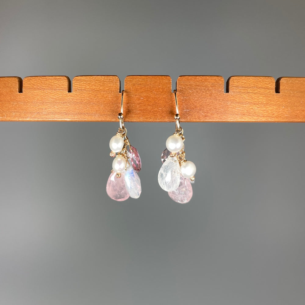 Blush Pink Gemstone Earrings - Heart of the Home PA