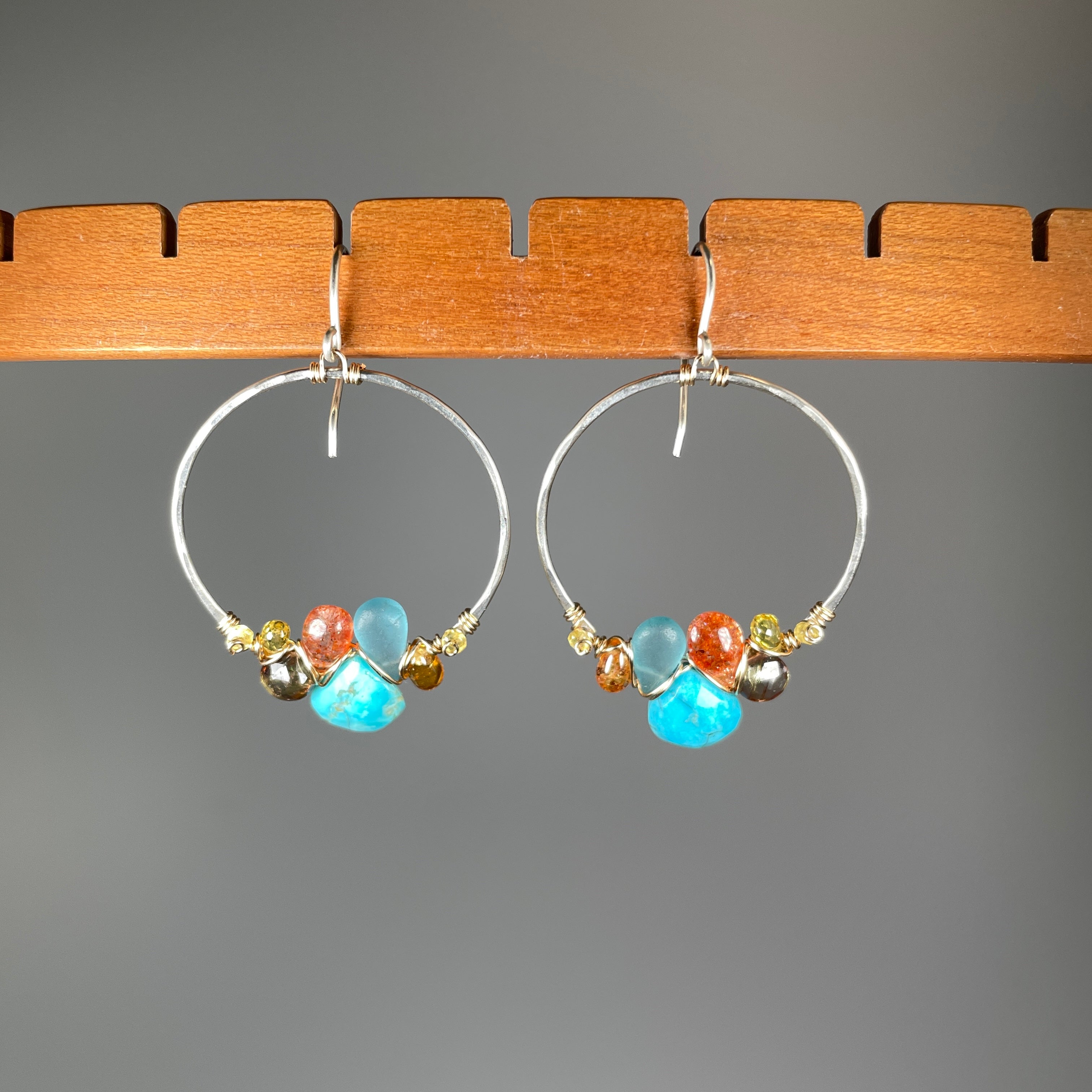 Prismatic Springs Woven Hoop Earrings - Heart of the Home PA