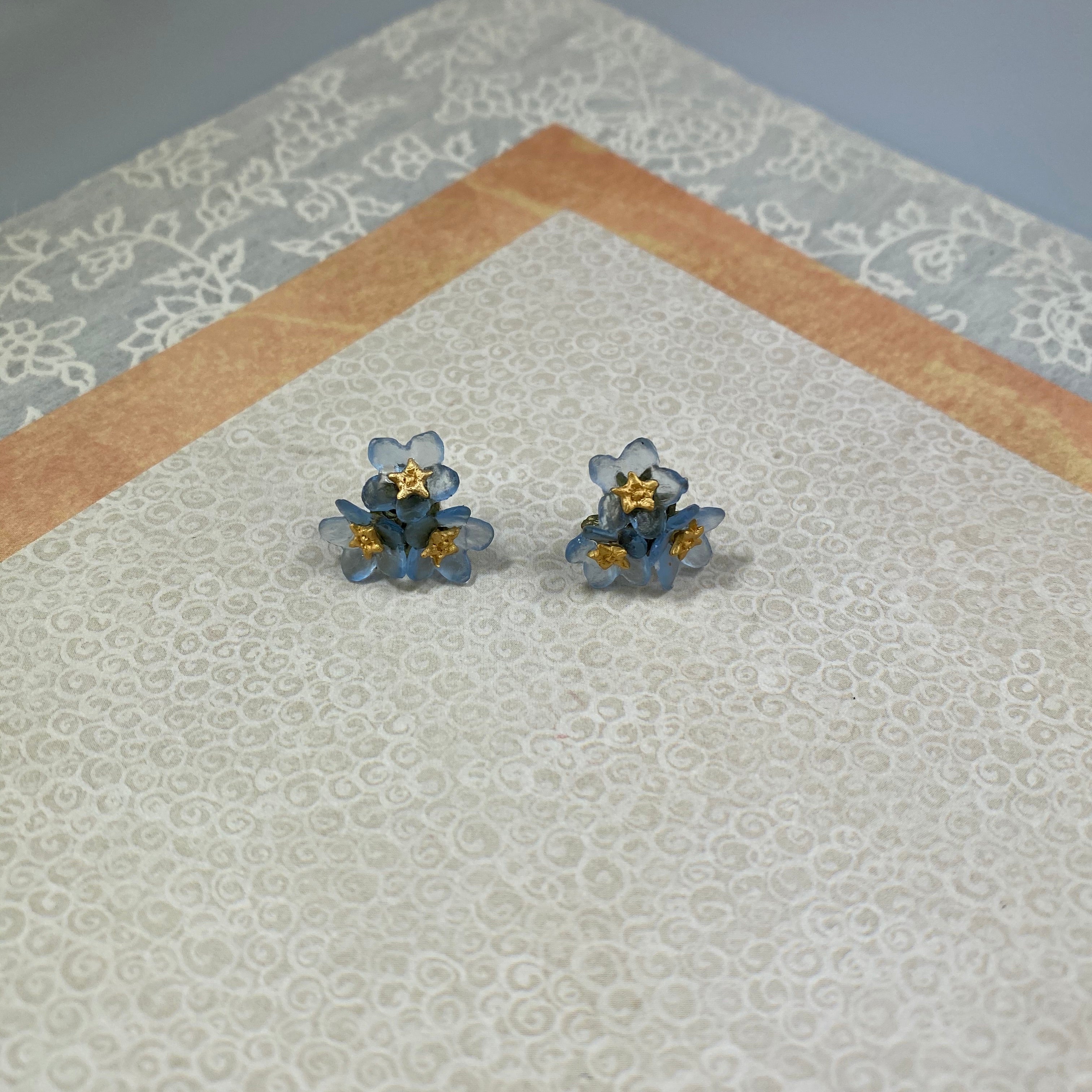 Forget Me Not Triple Flower Post Earrings - Heart of the Home PA