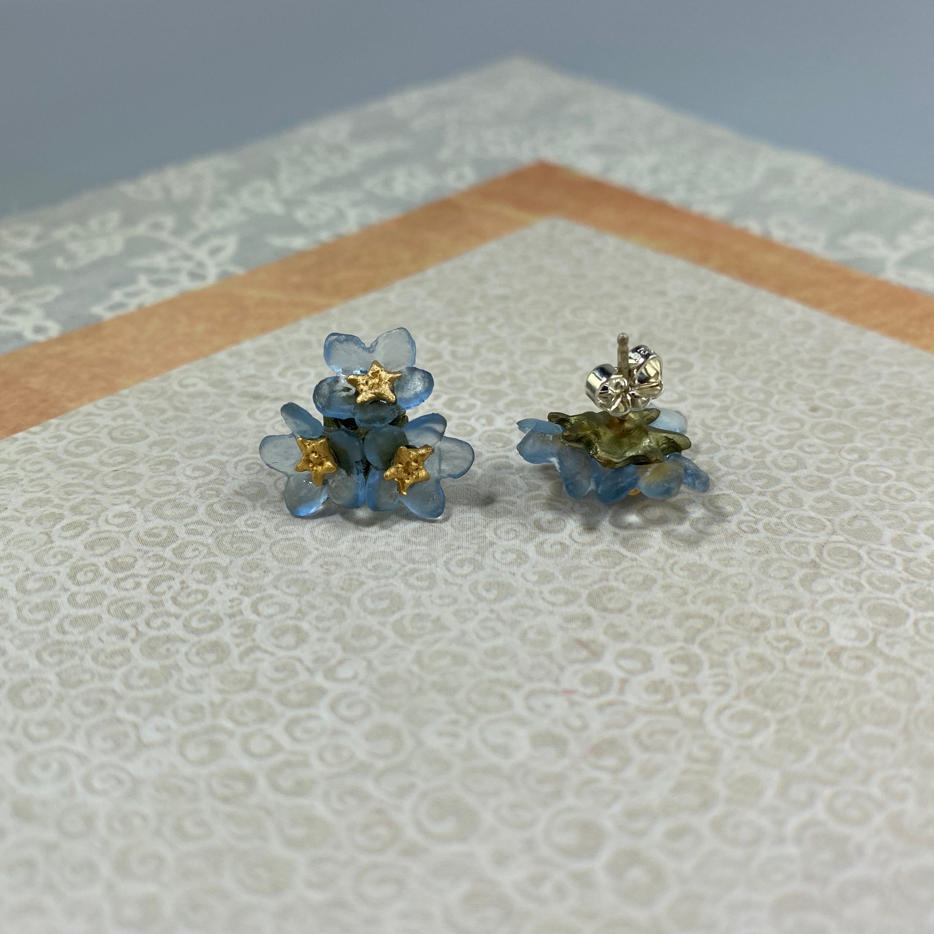 Forget Me Not Triple Flower Post Earrings - Heart of the Home PA