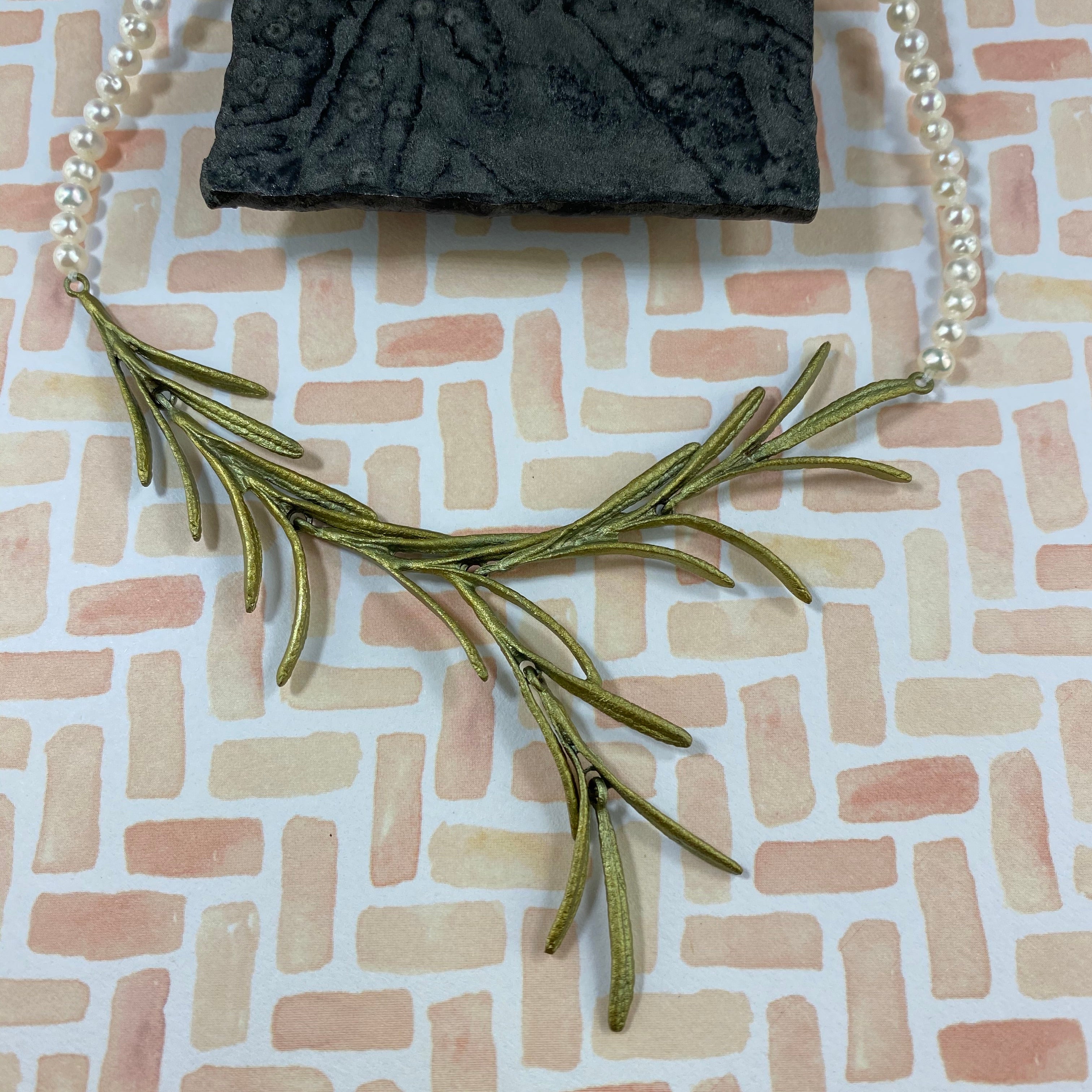 Rosemary Necklace on Pearl Strand - Heart of the Home PA