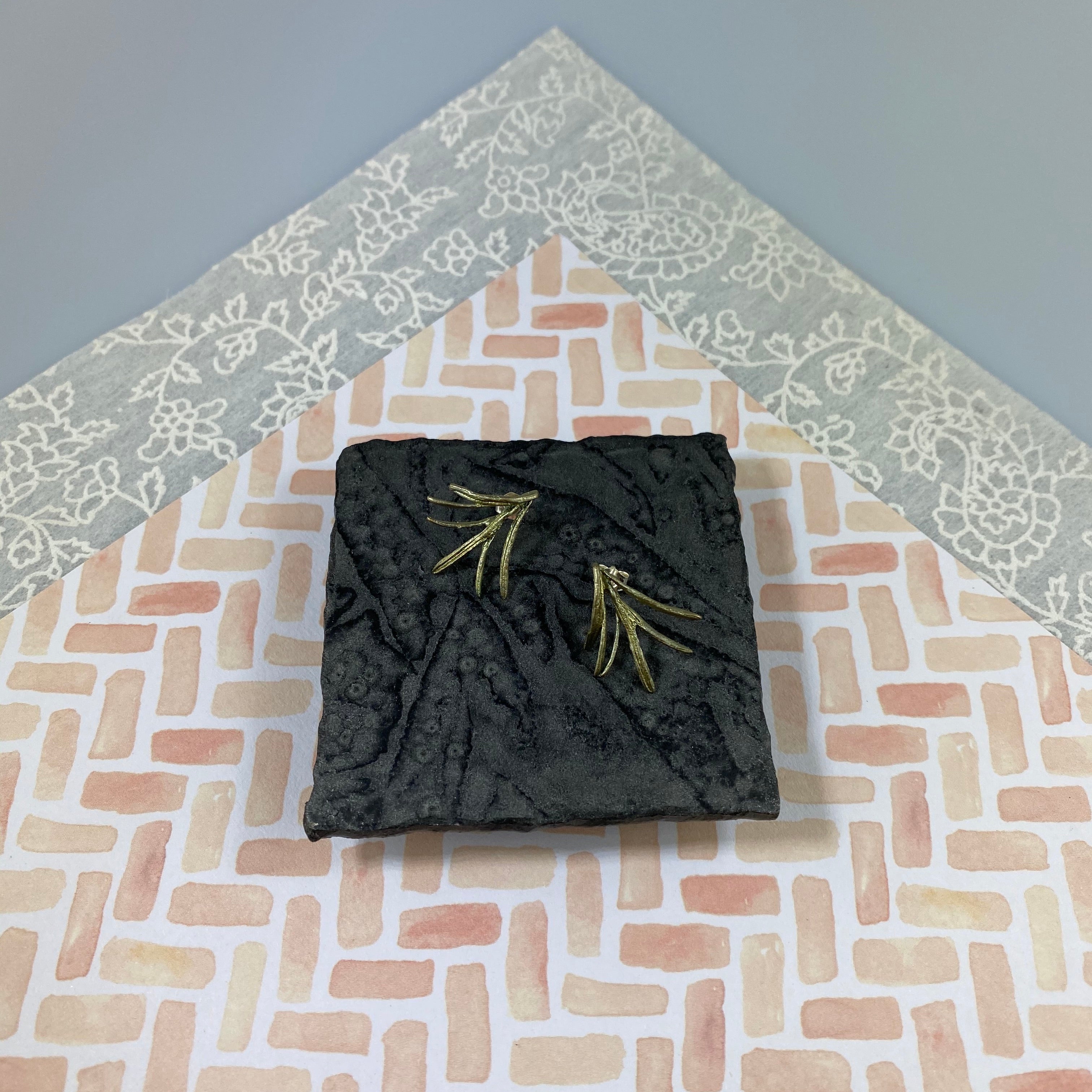 Rosemary Petite Herb Post Earrings - Heart of the Home PA