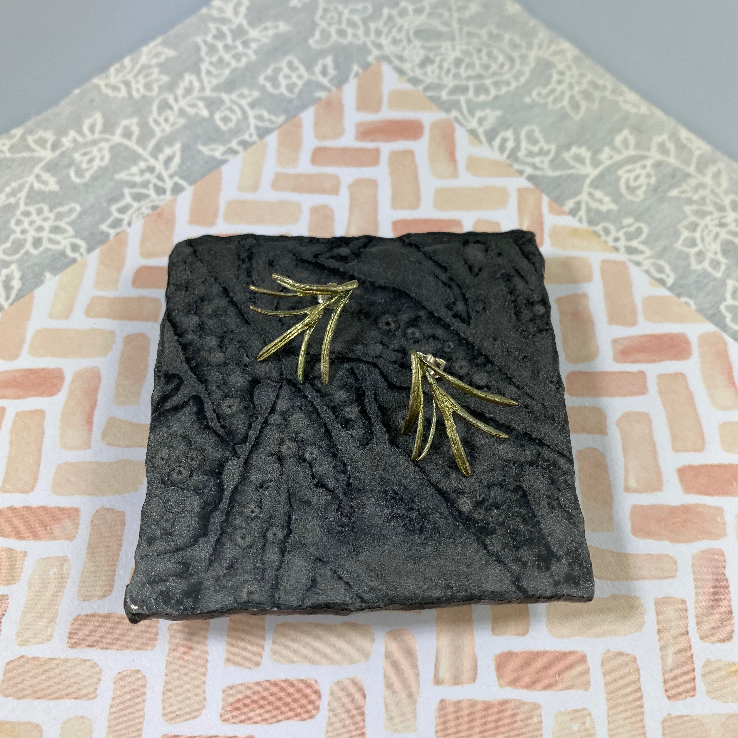 Rosemary Petite Herb Post Earrings - Heart of the Home PA