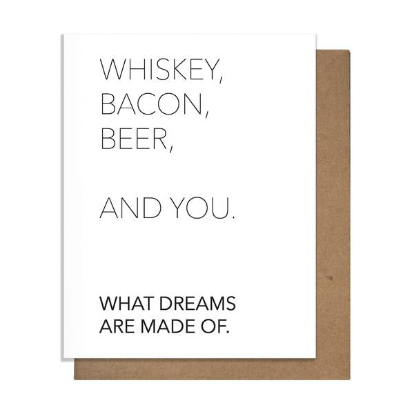 Whiskey Bacon Beer Card - Heart of the Home PA