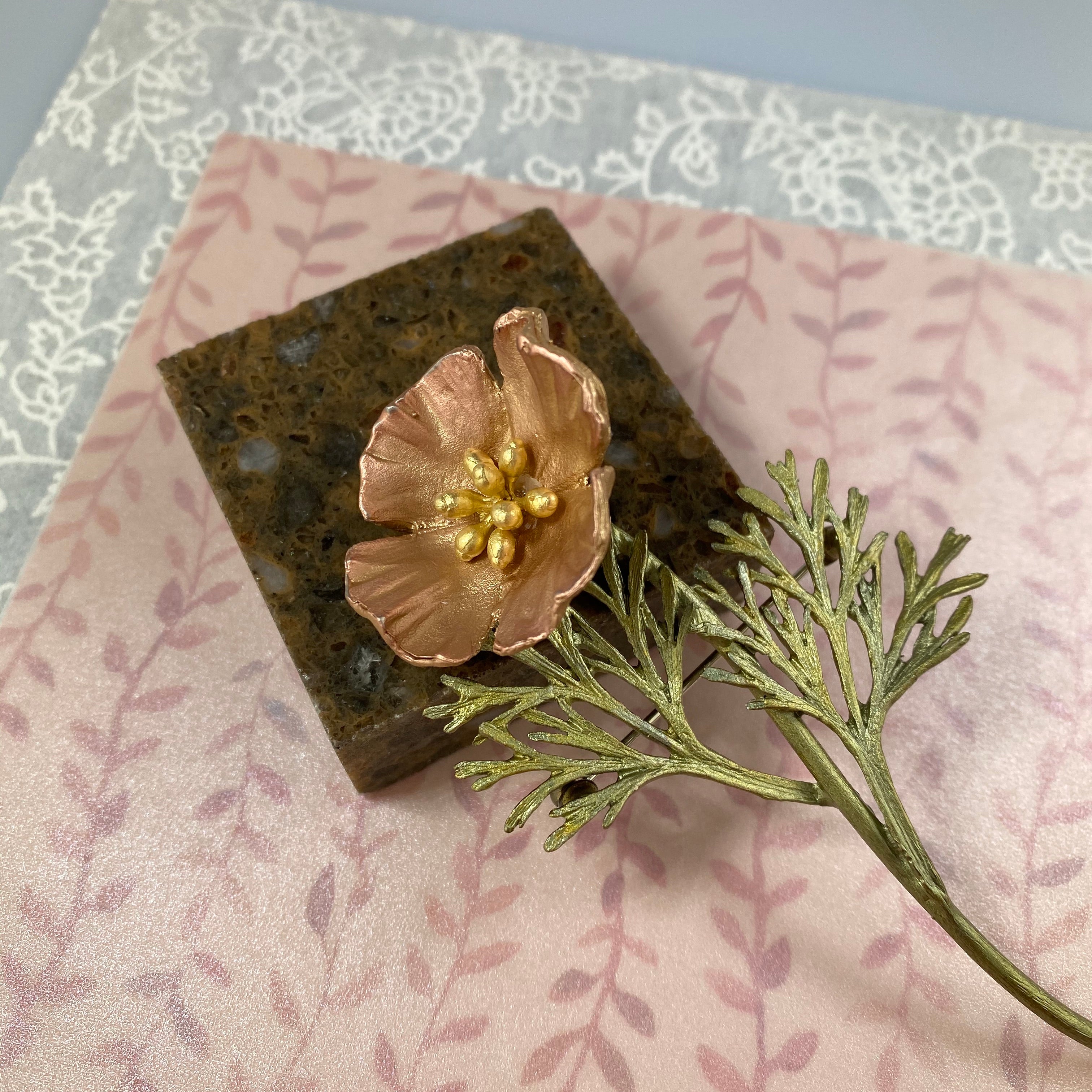 California Poppy Statement Pin - Heart of the Home PA