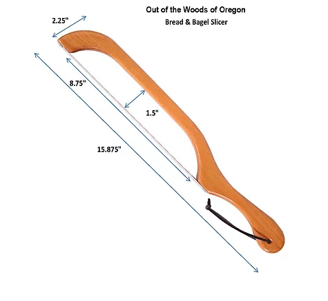 Bread and Bagel Slicer - Alder Finish - Heart of the Home PA