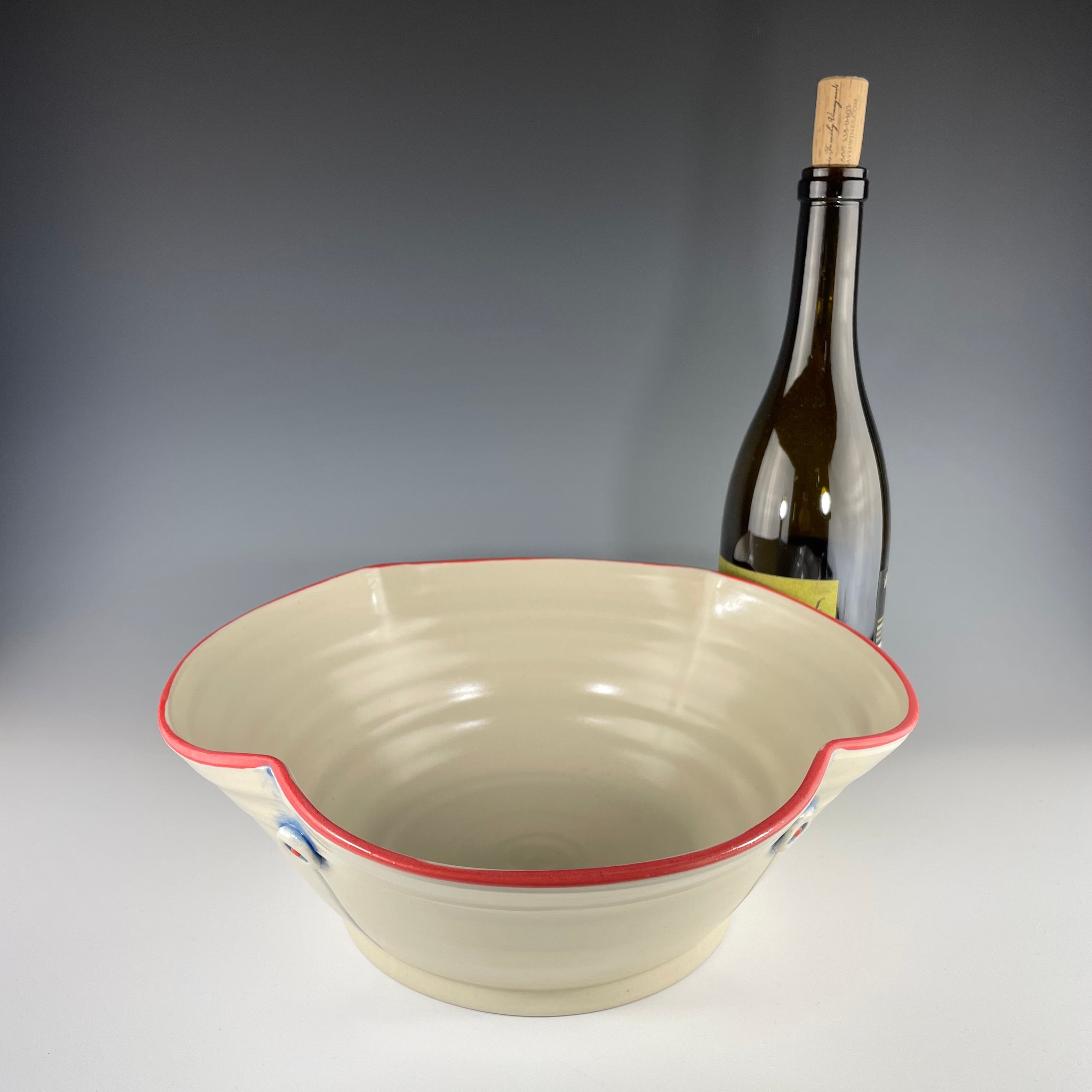 Button Serving Bowl in Vanilla - Heart of the Home PA