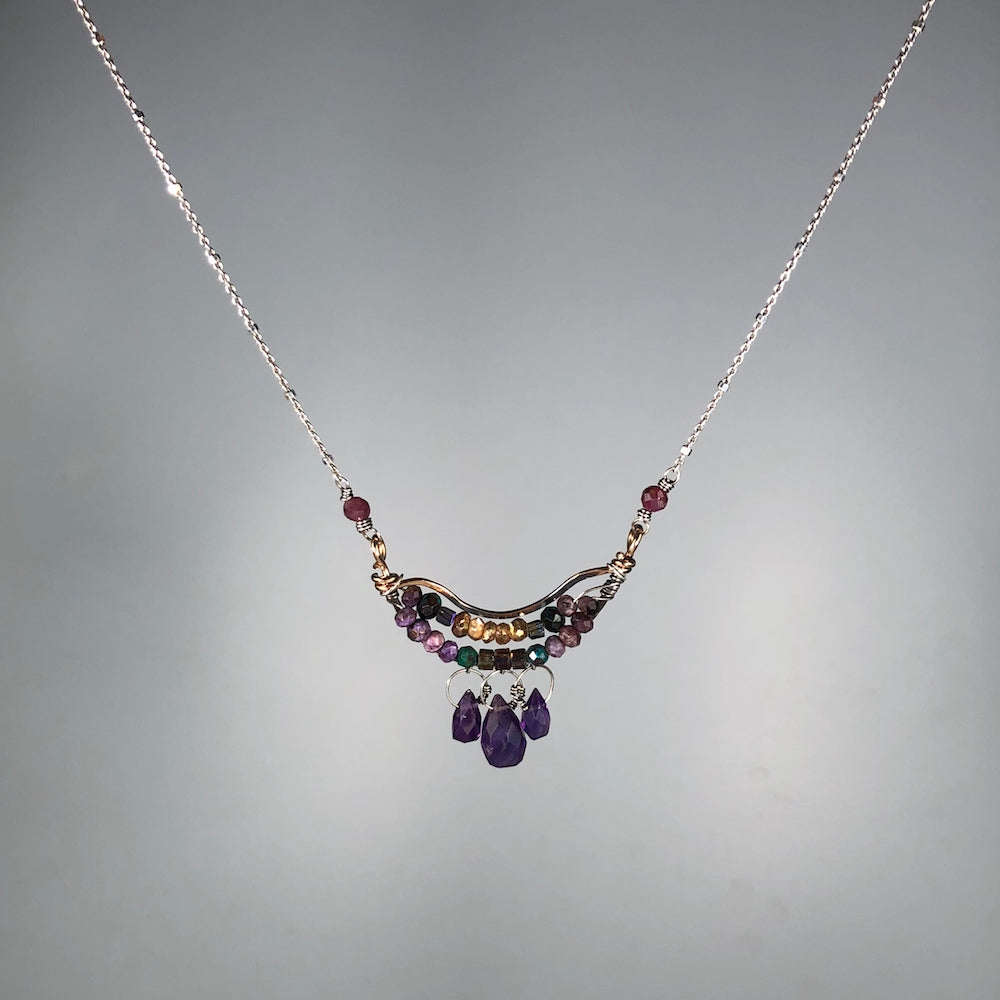 Amethyst Mosaic Necklace - Heart of the Home PA