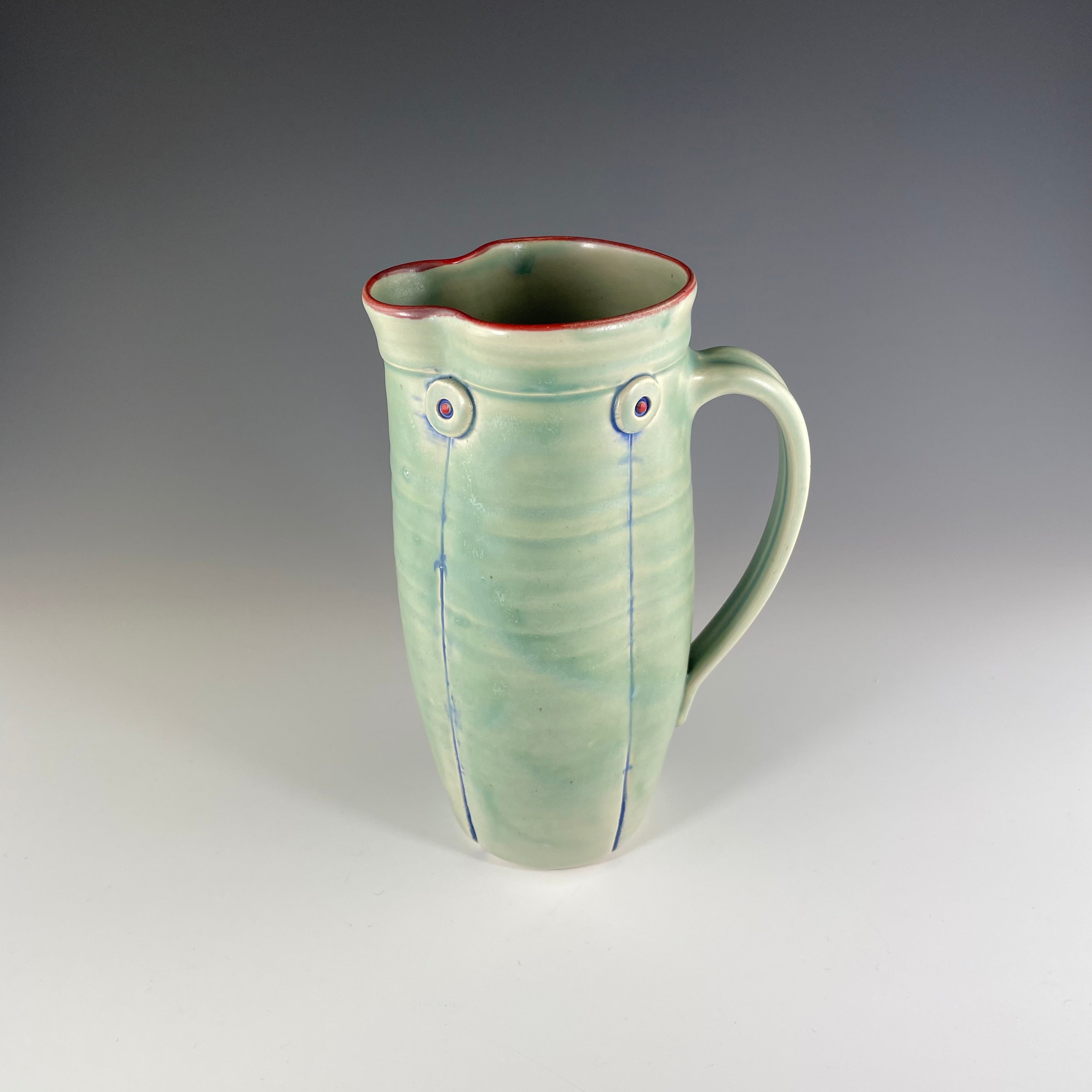 Button Pitcher in Green - Heart of the Home PA