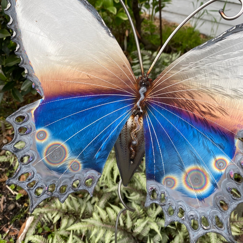 Small Lace Butterfly Garden Stake - Dotted Tails - Heart of the Home PA