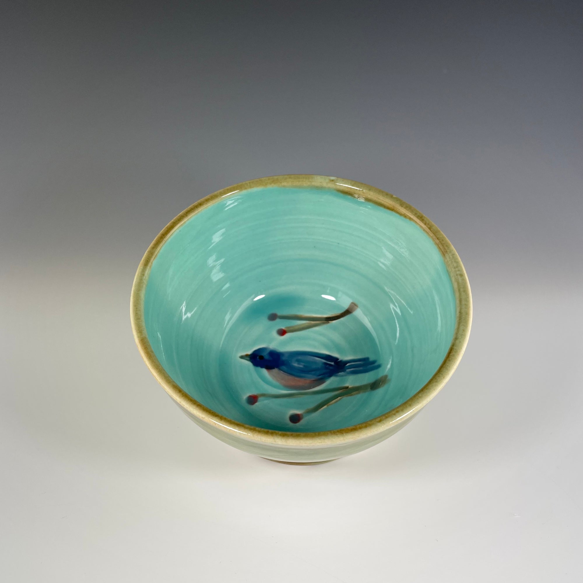 Bluebird Nest Bowl Turquoise - Heart of the Home PA