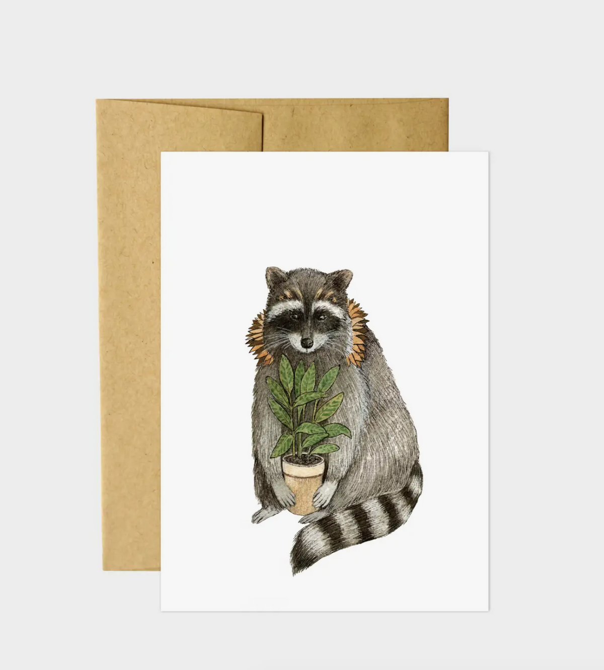 Raccoon And Plant Card - Heart of the Home LV