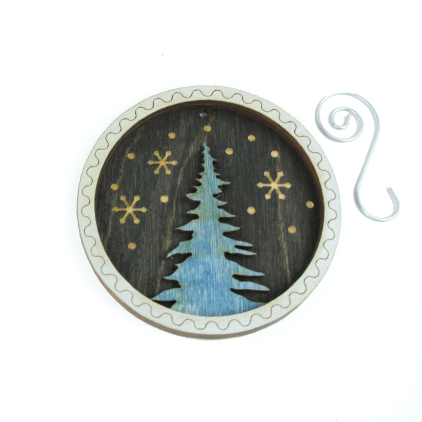 Winter Tree Layered Ornament - Heart of the Home LV