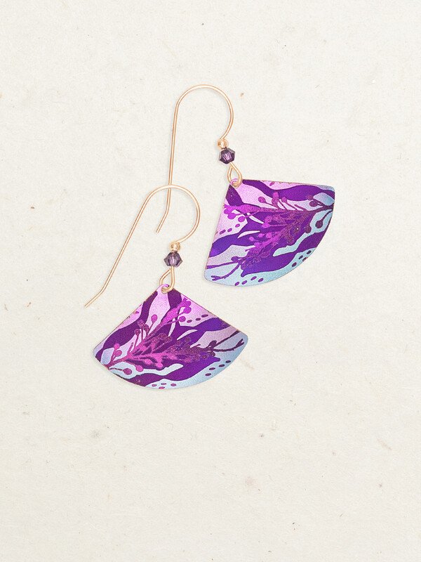 Sea Meadow Earrings in Plum - Heart of the Home PA