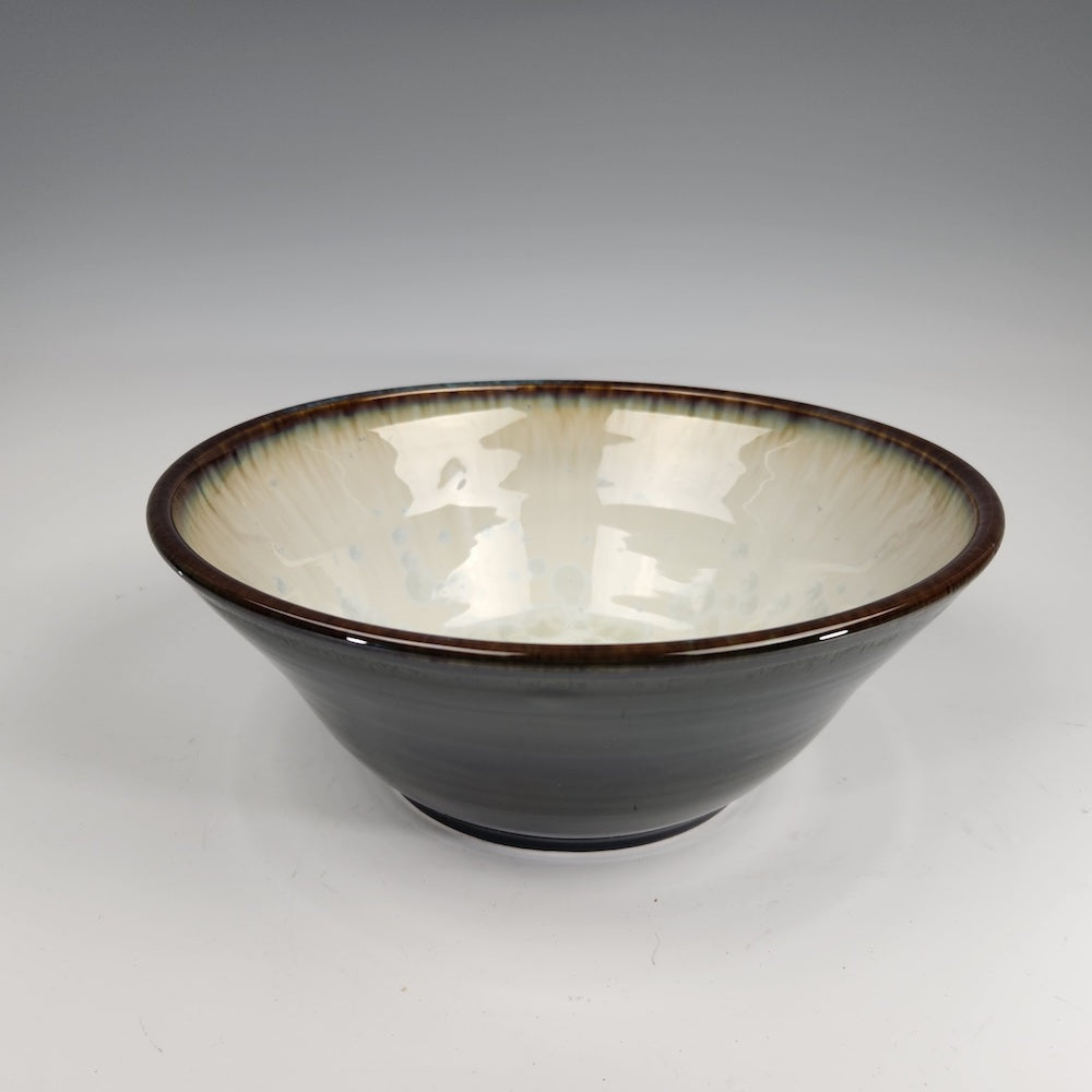 Small Serving Bowl in Ivory Dark Olive - Heart of the Home PA