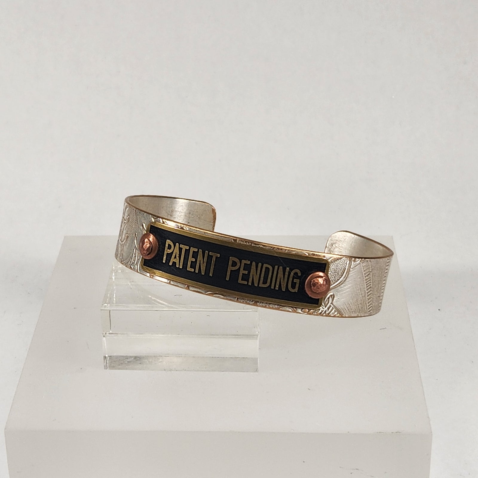 Patent Pending Machine Plate Cuff Bracelet - Heart of the Home PA