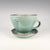 Button Tea Cup and Saucer Set in Green - Heart of the Home LV