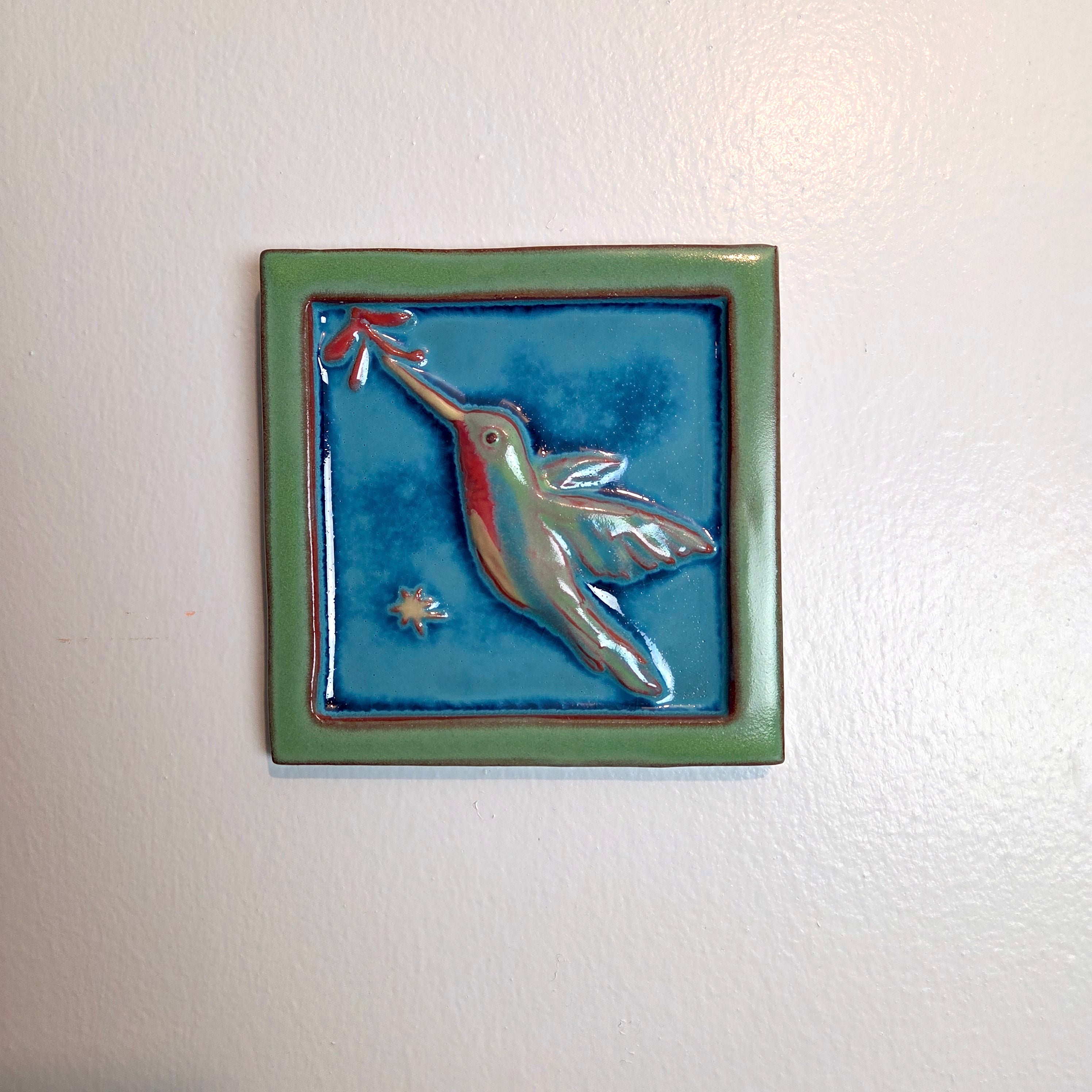 Dancing Hummigbird Wall Tile - Heart of the Home Inc