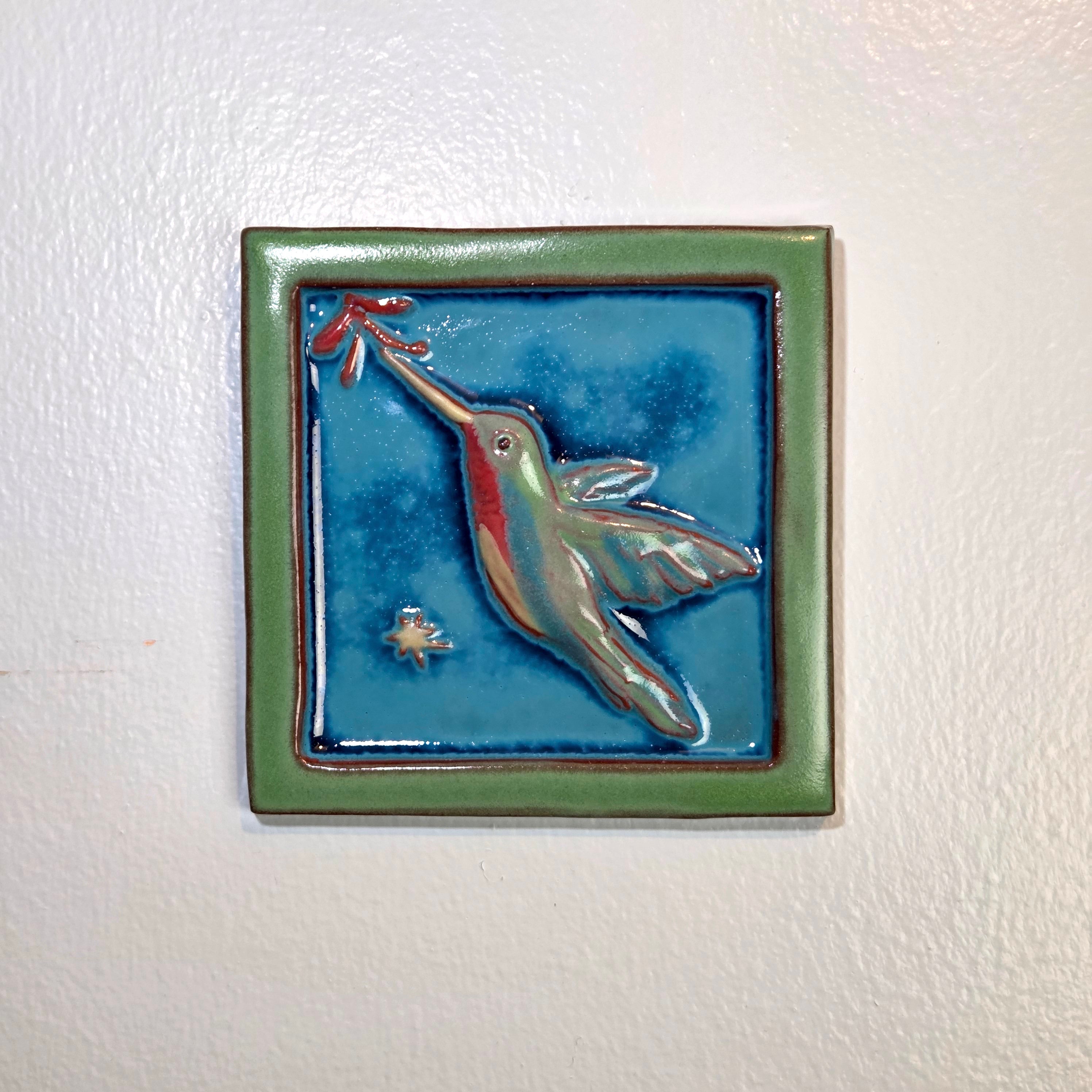 Dancing Hummigbird Wall Tile - Heart of the Home Inc