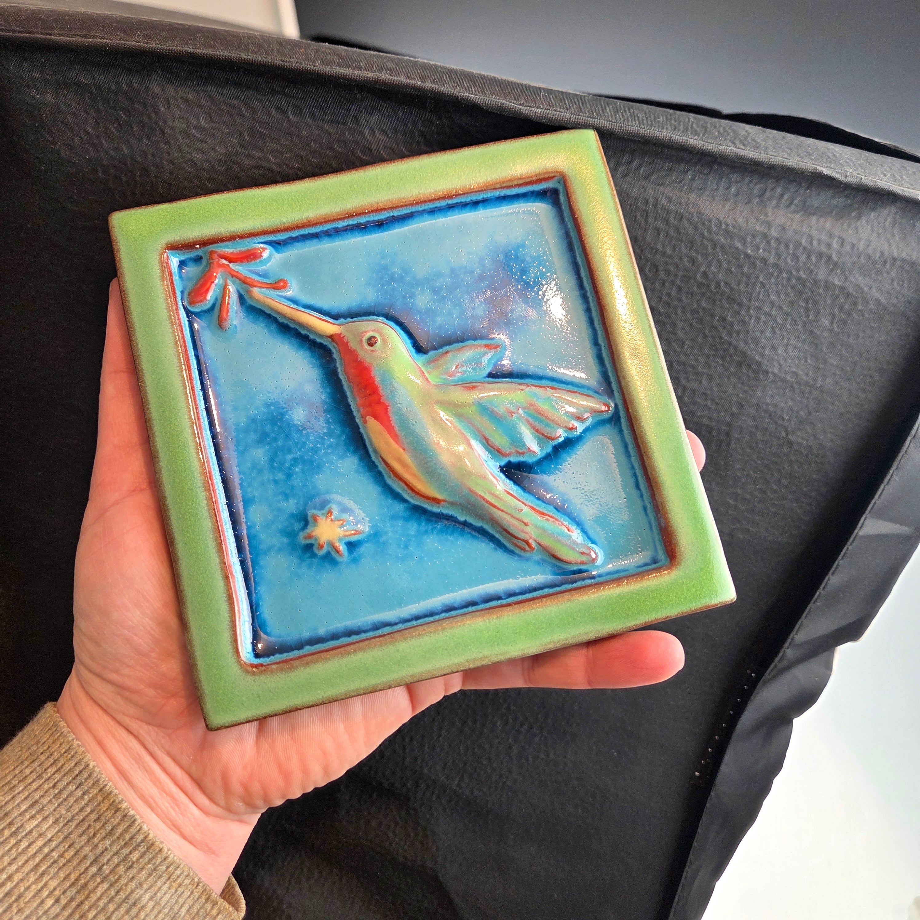 Dancing Hummigbird Wall Tile - Heart of the Home Inc