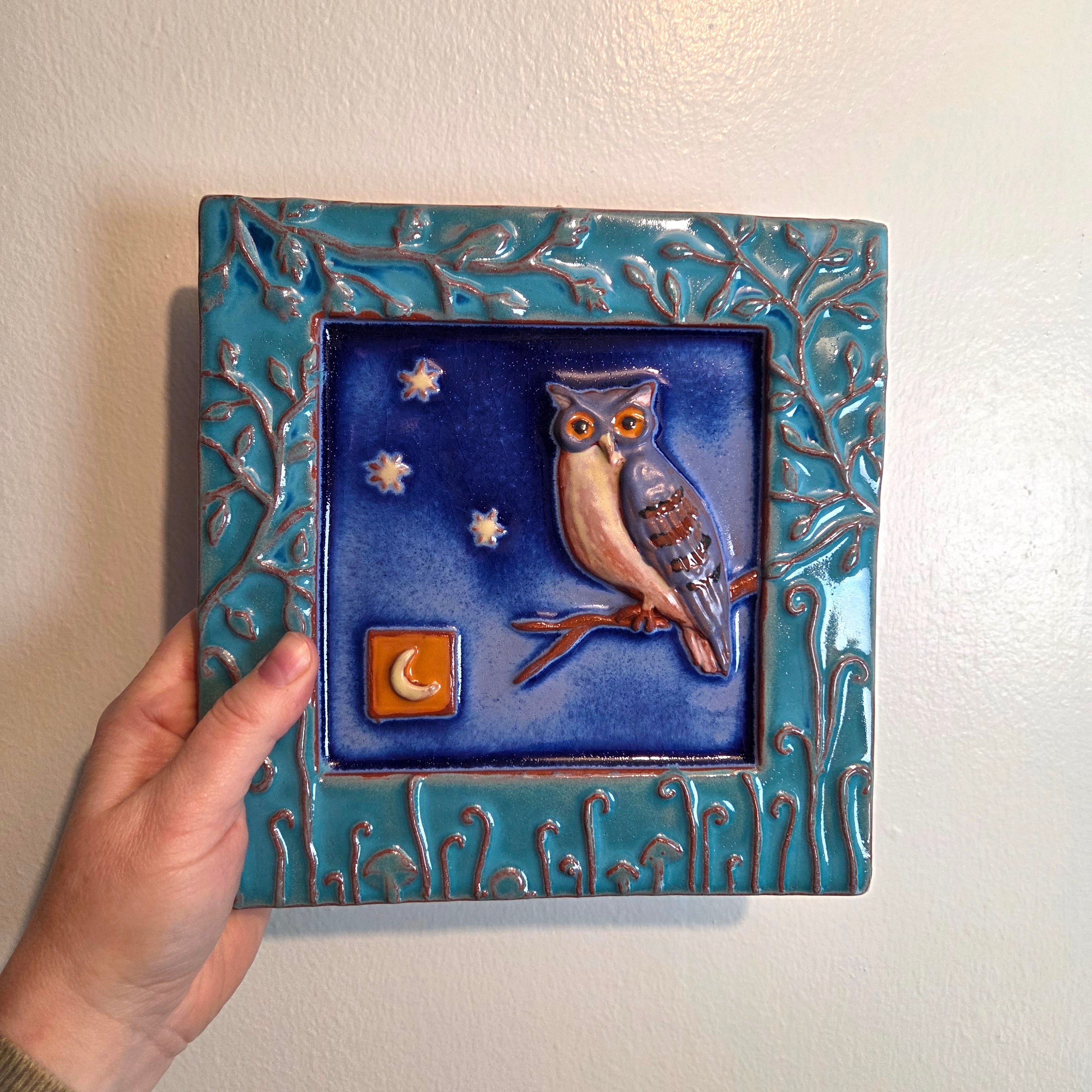 Woodland Owl Wall Tile - Heart of the Home Inc