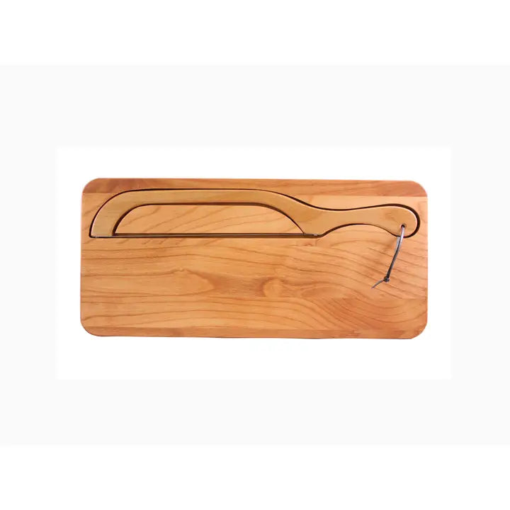 Bread Board With Inset Bread Knife - Heart of the Home Inc