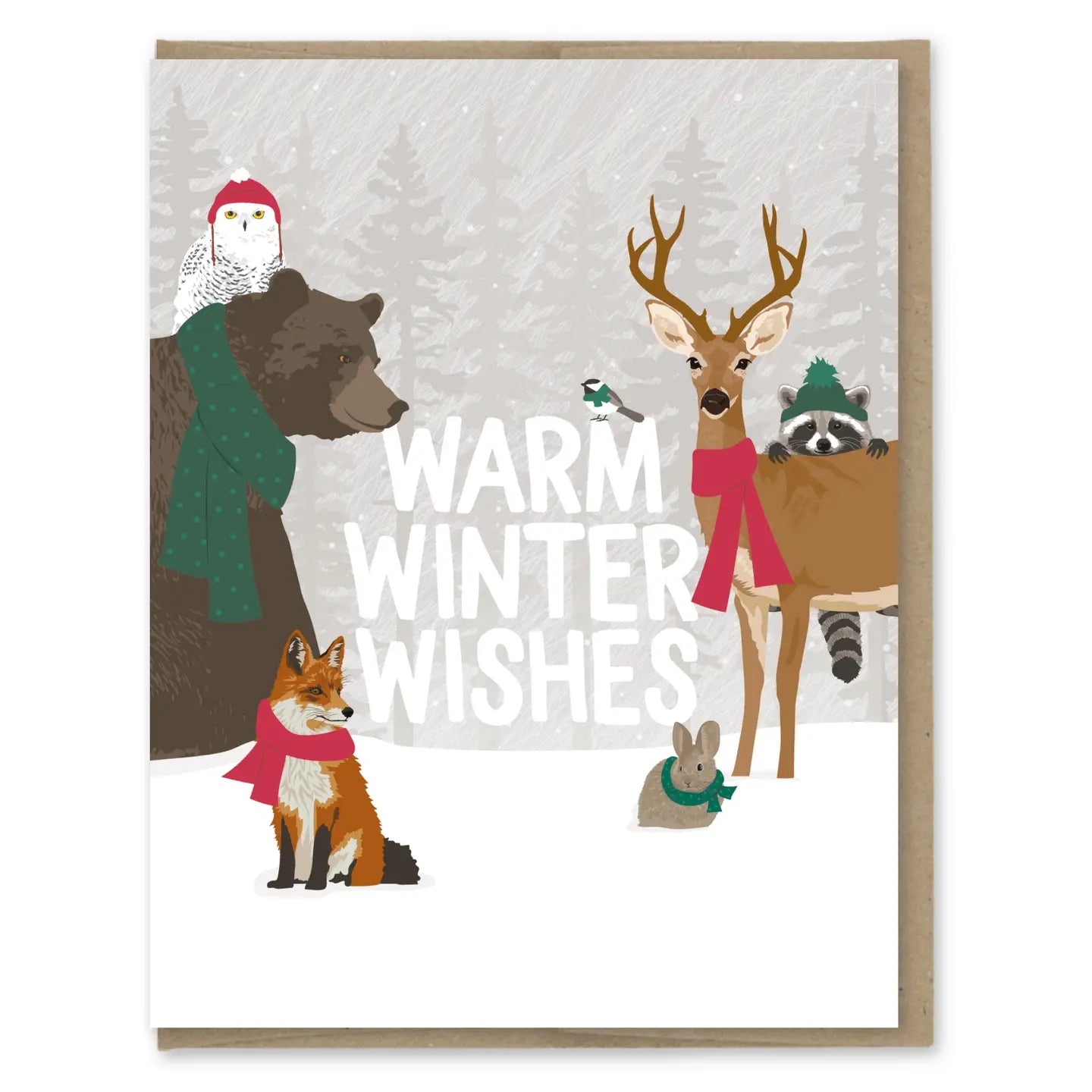 Warm Winter Wishes Forest Animals Card - Heart of the Home Inc