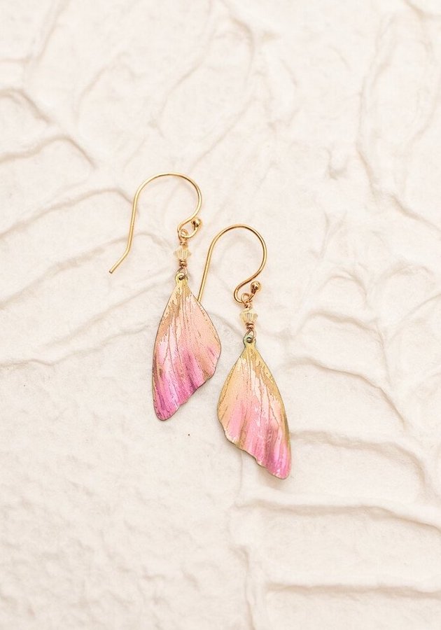 LV Heart Earrings in Pink