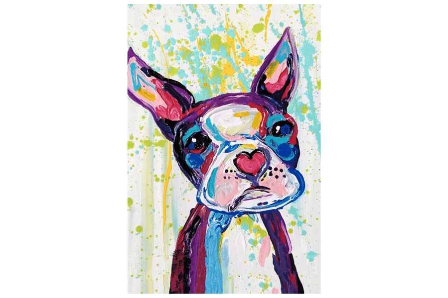 Dog with Heart Nose Mini Jigsaw - Heart of the Home LV