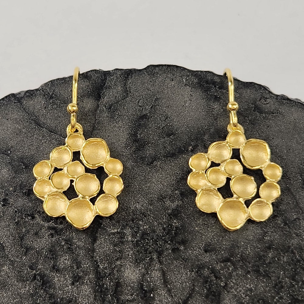 Champage Circle Earrings in Vermeil - Heart of the Home PA